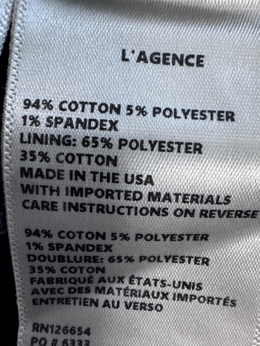 L’Agence Clayton Wide Leg Jeans. Size 28 - Picture 9 of 9
